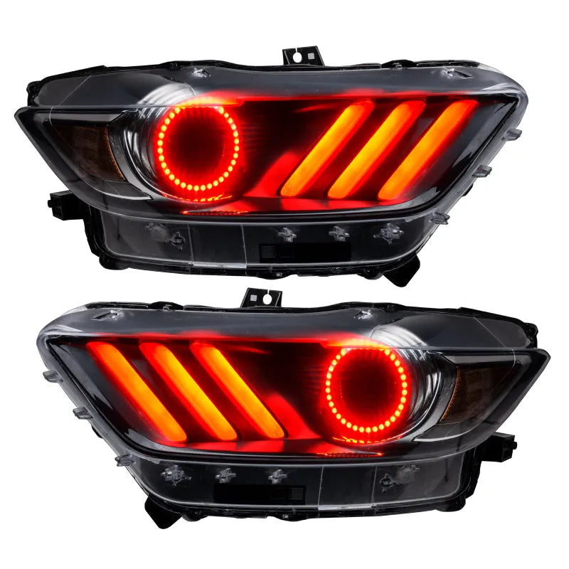 Oracle Ford Mustang V6/GT/Shelby DRL w/ Halo Kit ColorSHIFT w/ BC1 | 2015-2023 (2267-335)