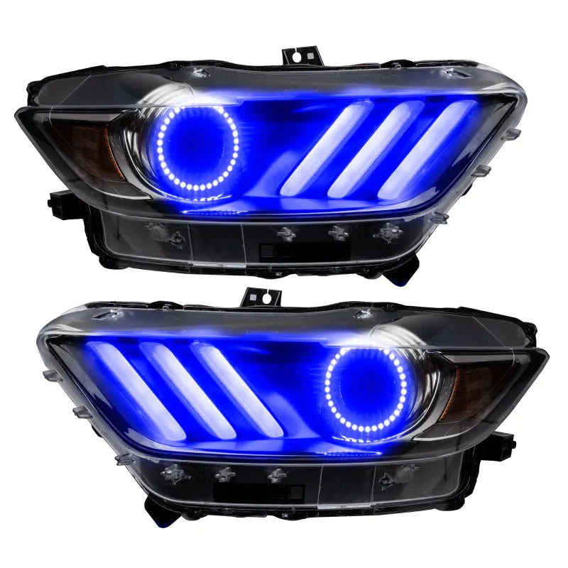 Oracle Ford Mustang V6/GT/Shelby DRL w/ Halo Kit ColorSHIFT w/ BC1 | 2015-2023 (2267-335)