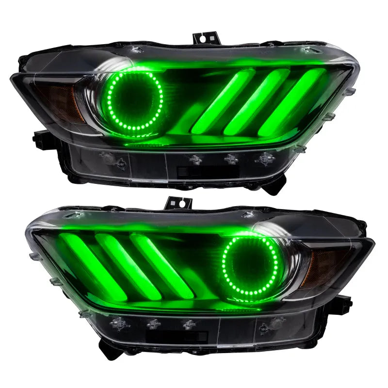 Oracle Ford Mustang V6/GT/Shelby DRL w/ Halo Kit ColorSHIFT w/ BC1 | 2015-2023 (2267-335)