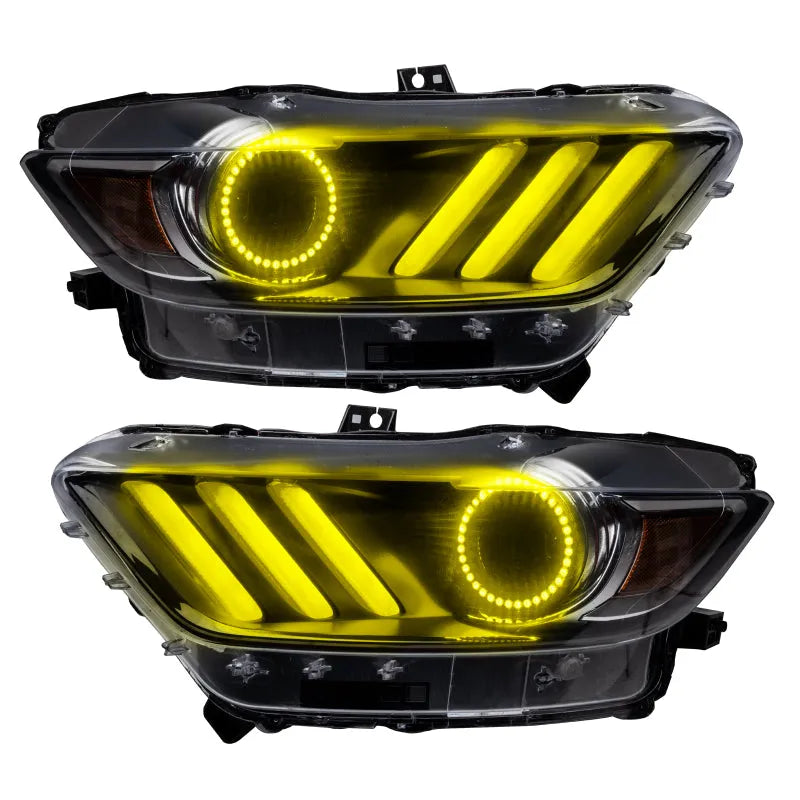 Oracle Ford Mustang V6/GT/Shelby DRL w/ Halo Kit ColorSHIFT w/ BC1 | 2015-2023 (2267-335)