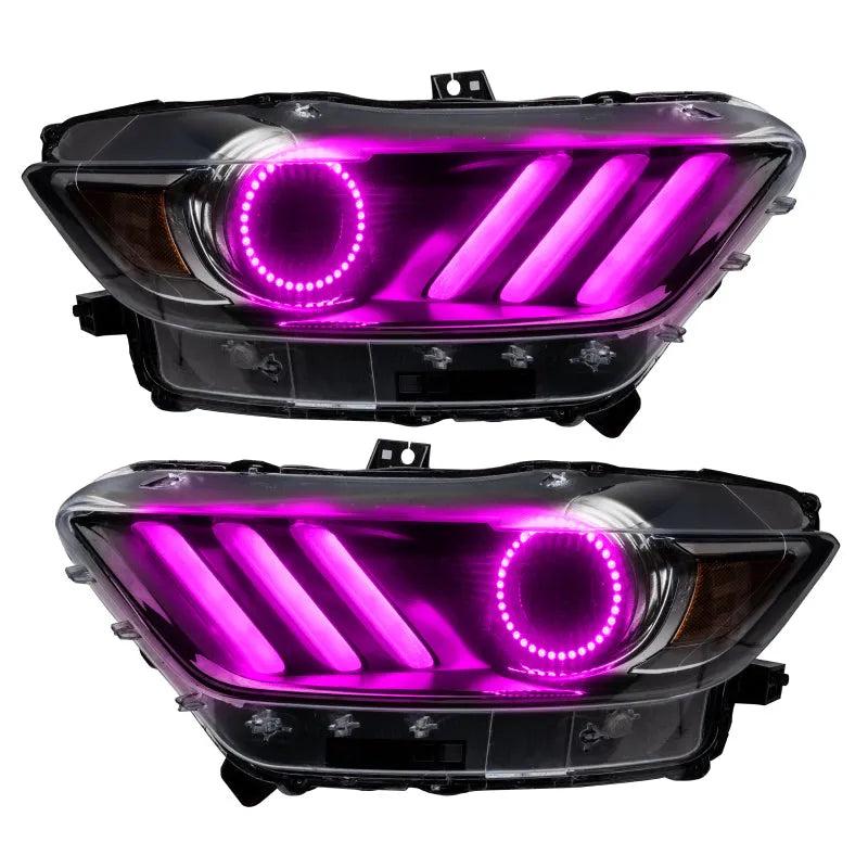 Oracle Ford Mustang V6/GT/Shelby DRL w/ Halo Kit ColorSHIFT w/ BC1 | 2015-2023 (2267-335)