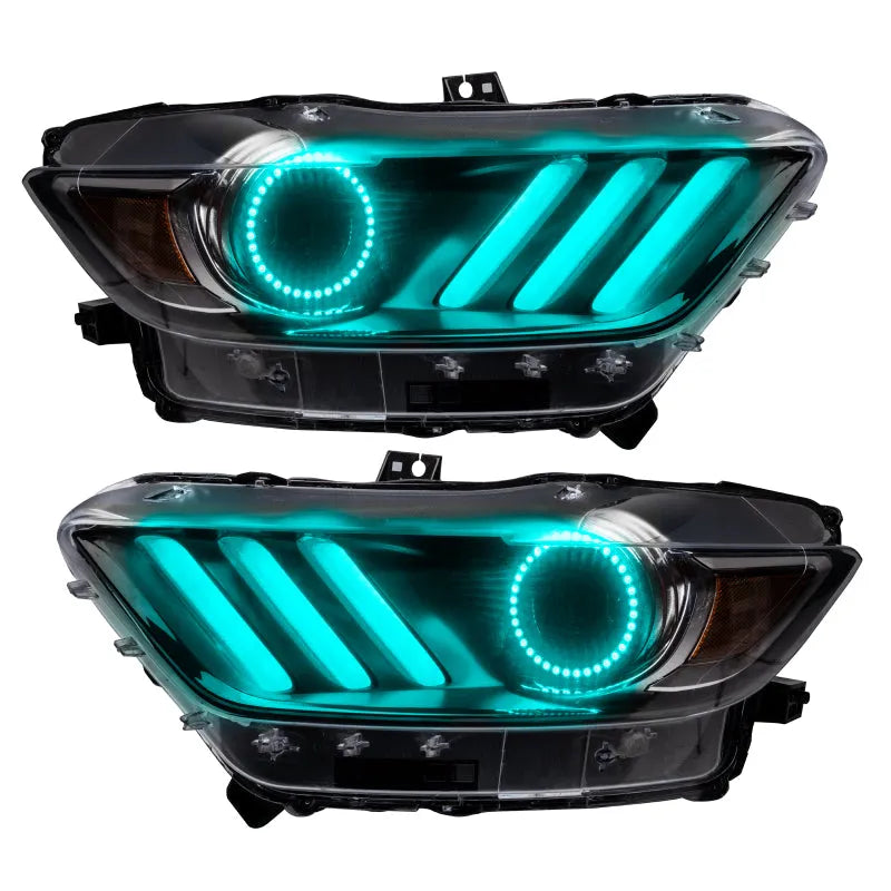 Oracle Ford Mustang V6/GT/Shelby DRL w/ Halo Kit ColorSHIFT w/ BC1 | 2015-2023 (2267-335)