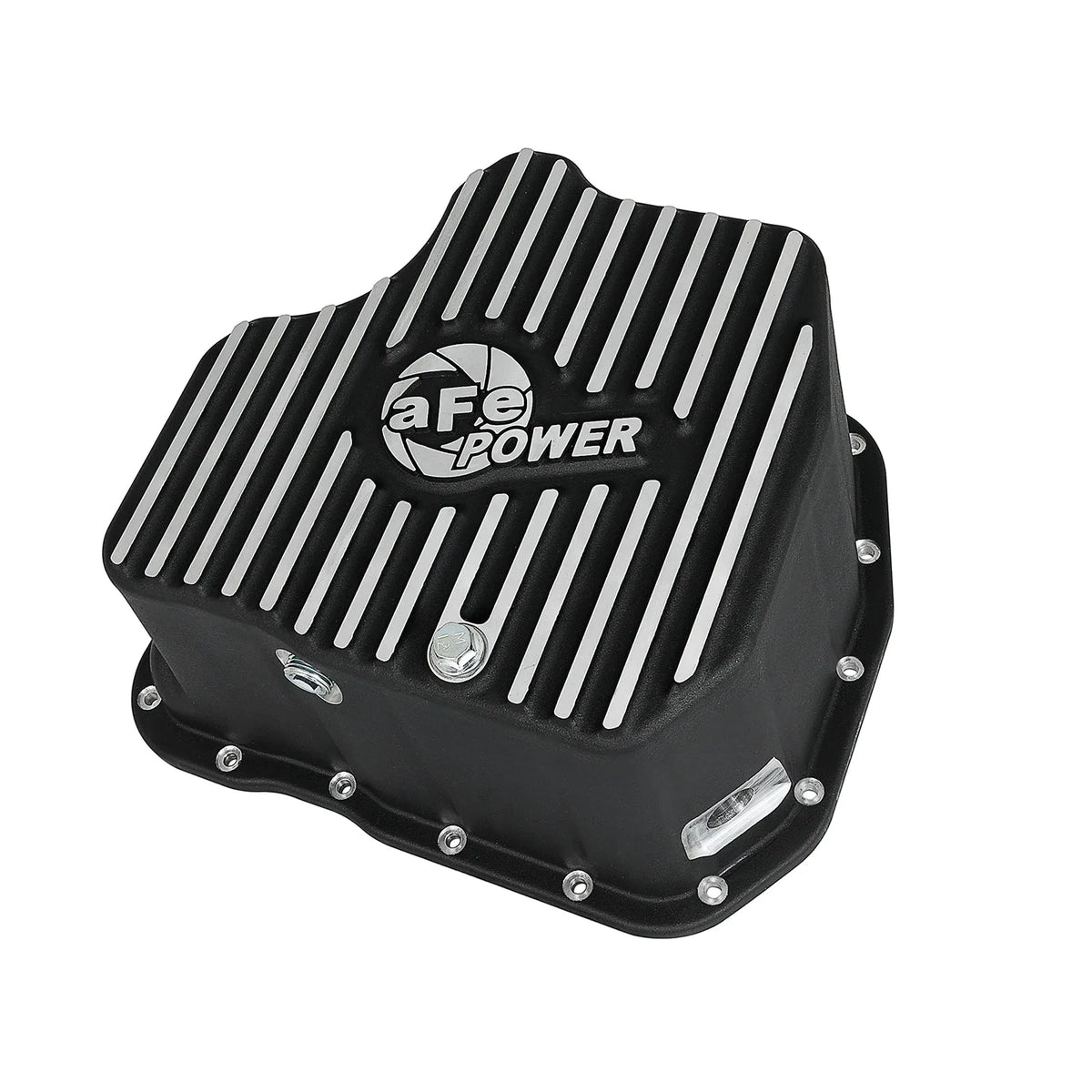 aFe Pro Series Deep Engine Oil Pan Black w/ Machined Fins | GM Duramax V8-6.6L (11-16) (46-70342)
