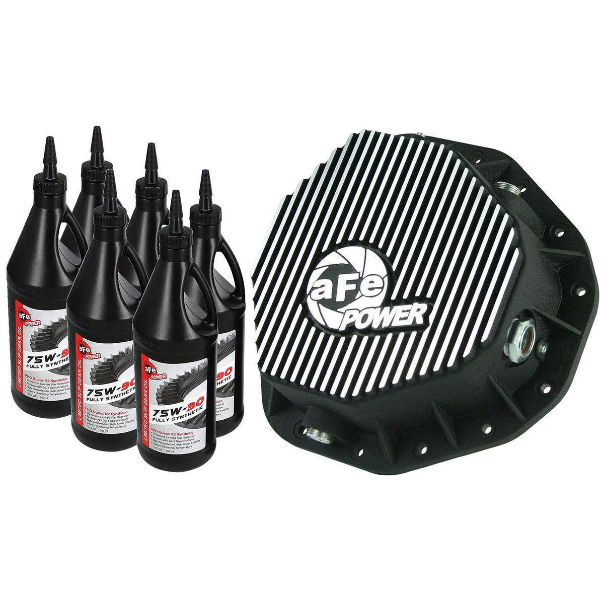 aFe Pro Series Rear Diff Cover Kit w/ Machined Fins & Gear Oil | Dodge 03-05 (SPF4670092WL)
