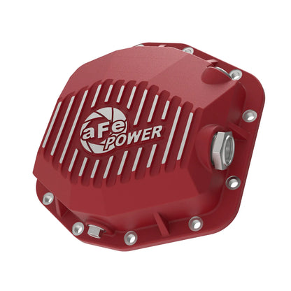 aFe Pro Series Rear Diff Cover Red w/ Machined Fins | Jeep JL 18+ (SPF467100R)