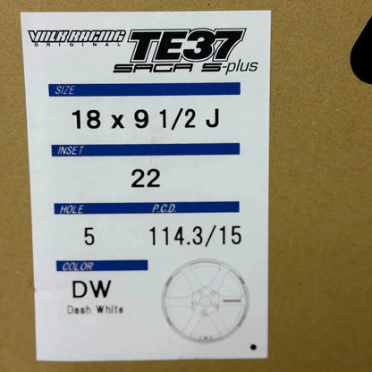 Volk Racing TE37 Saga S-Plus 18x9.5 +22 5x114.3 Dash White (SET)