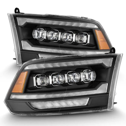 AlphaRex 09-18 Dodge Ram 2500 NOVA LED Proj Headlights Plank Style Black (880555)