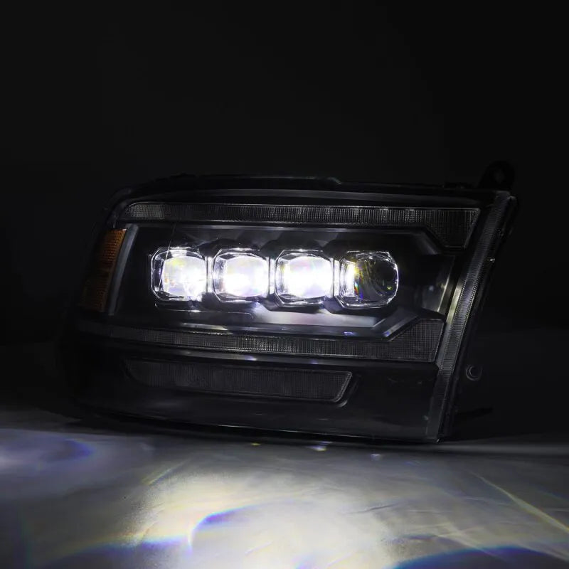 AlphaRex 09-18 Dodge Ram 2500 NOVA LED Proj Headlights Plank Style Black (880555)