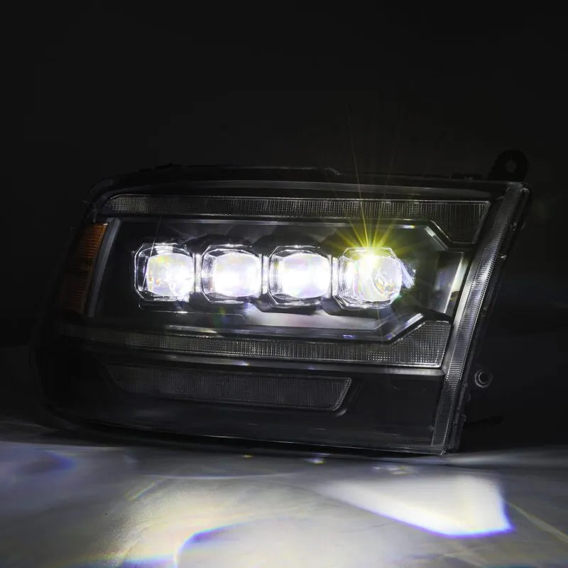 AlphaRex 09-18 Dodge Ram 2500 NOVA LED Proj Headlights Plank Style Black (880555)