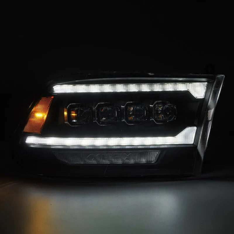 AlphaRex 09-18 Dodge Ram 2500 NOVA LED Proj Headlights Plank Style Black (880555)