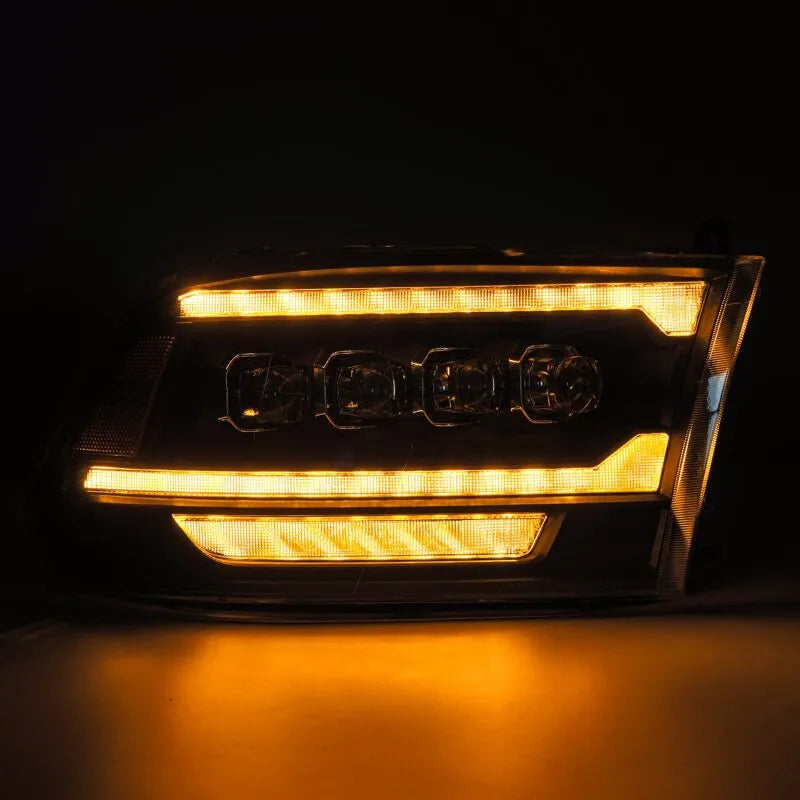 AlphaRex 09-18 Dodge Ram 2500 NOVA LED Proj Headlights Plank Style Black (880555)