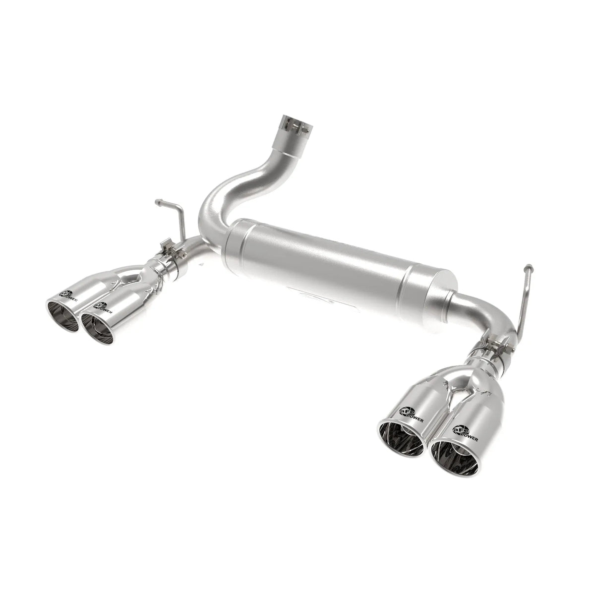 aFe 2.5in SS Axle-Back Exhaust Polished | Jeep Wrangler JK V6 3.6L/3.8L (07-18) (49-48086-P)