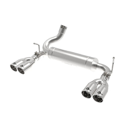 aFe 2.5in SS Axle-Back Exhaust Polished | Jeep Wrangler JK V6 3.6L/3.8L (07-18) (49-48086-P)