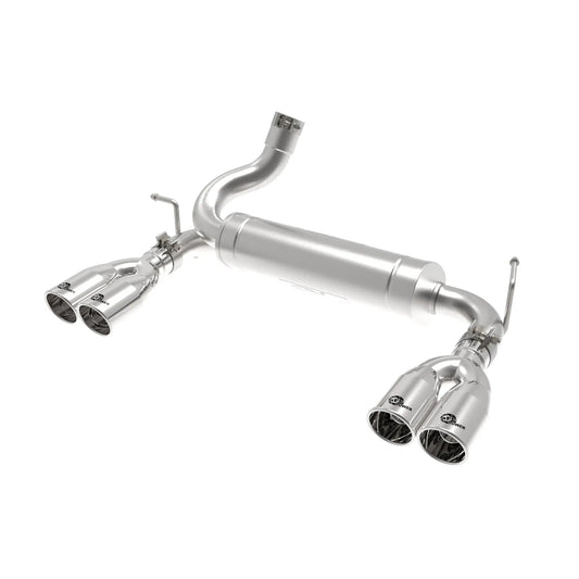 aFe 2.5in SS Axle-Back Exhaust Polished | Jeep Wrangler JK V6 3.6L/3.8L (07-18) (49-48086-P)