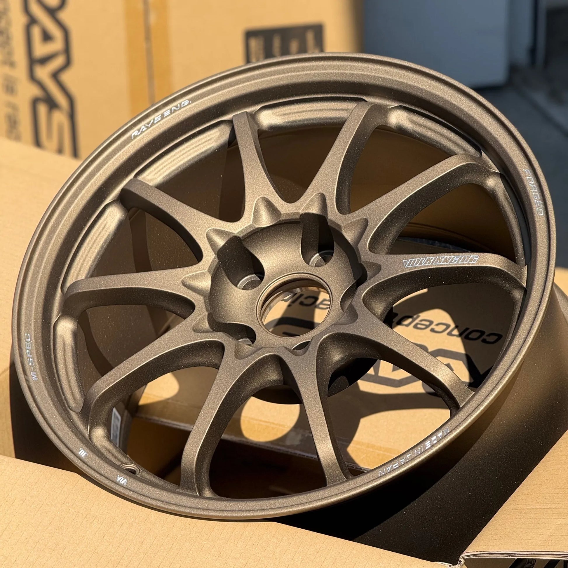 Volk Racing CE28N-Plus 17x9.5 +45 5x114.3 Matte Gunbronze (SET)