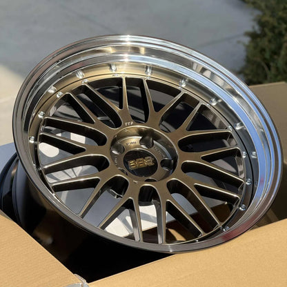 BBS LM 20x9.5 +8, 20x10.5 +15 5x112 Diamond Gold (SET)