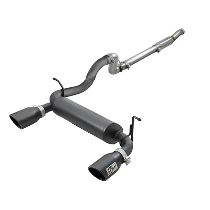 aFe 3in to 2.5in SS D&S Cat-Back Exhaust | Jeep Wrangler JL (18-21) (49-48096-B)