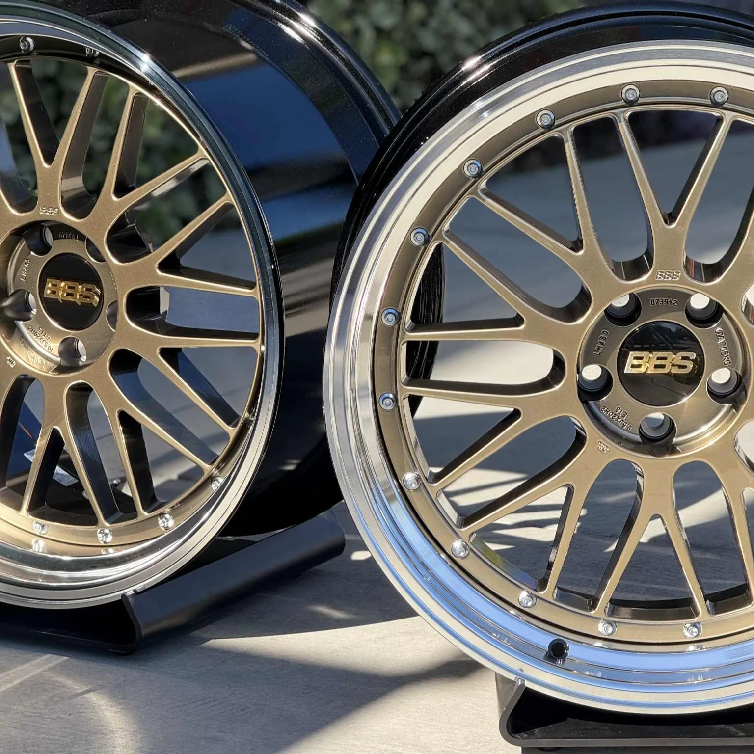 BBS LM 20x9.5 +8, 20x10.5 +15 5x112 Diamond Gold (SET)