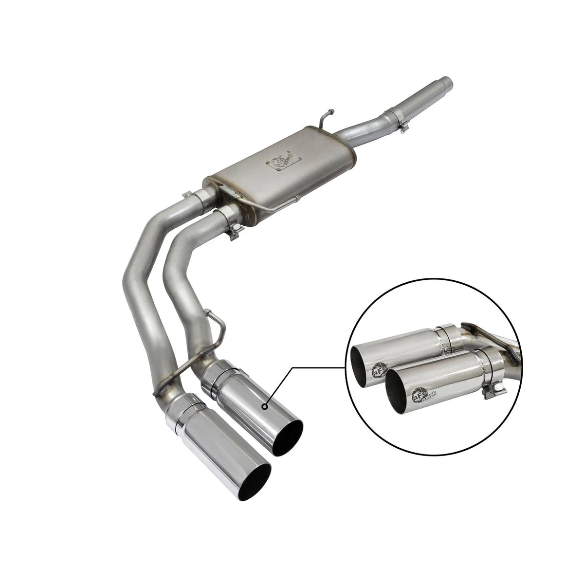 aFe 3in to 2.5in SS Cat-Back Exhaust | Ford F-150 04-08 V8 4.6/5.4L (49-43079-P)