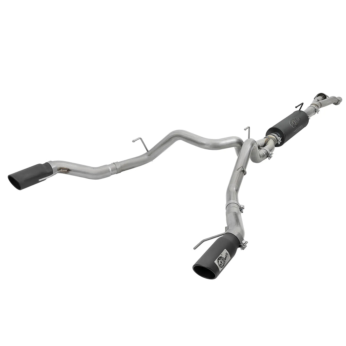aFe 3in to 3-1/2in SS Rebel D&S Cat-Back Exhaust | F-150 Raptor (17-18) (49-33094-B)