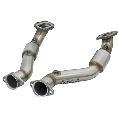 aFe 14-18 Corvette C7/Z06 Twisted Steel 3in SS Mid Pipe w/ Cat (48-34130-1YC)