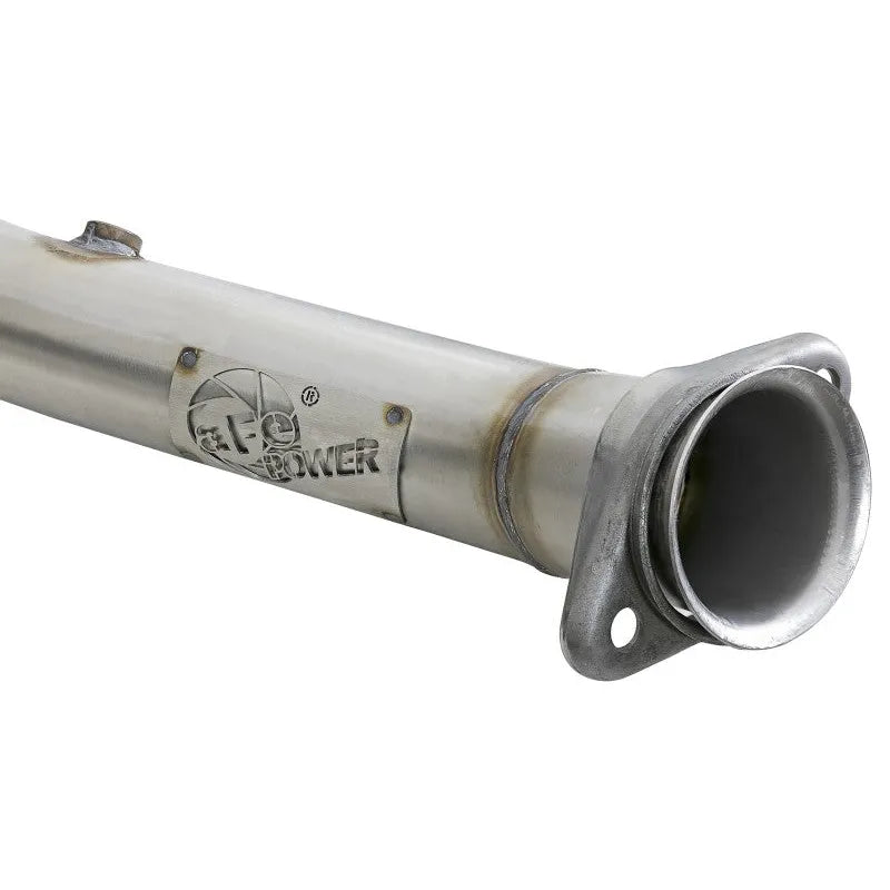 aFe 14-18 Corvette C7/Z06 Twisted Steel 3in SS Mid Pipe w/ Cat (48-34130-1YC)