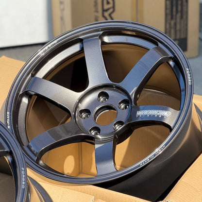 Volk Racing TE37 Saga S-Plus 18x10 +25, 18x11 +34 5x112 Diamond Black Wheel