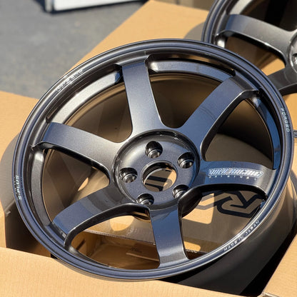 Volk Racing TE37 Saga S-Plus 18x10 +25, 18x11 +34 5x112 Diamond Black Wheel