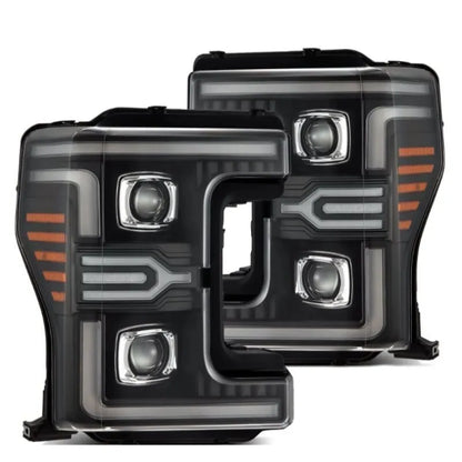 AlphaRex 17-19 F-250/350/450/550 Super Duty LUXX-Series LED Proj Headlights w/SS & SBDRL (880323)