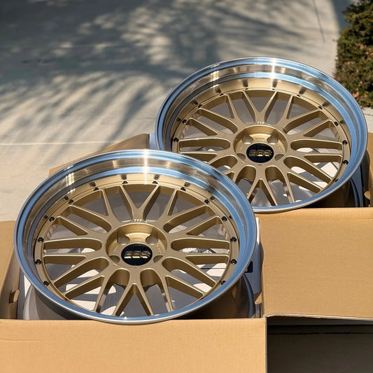 BBS LM 20x9.5 +8, 20x10.5 +15 5x112 Gold (SET)