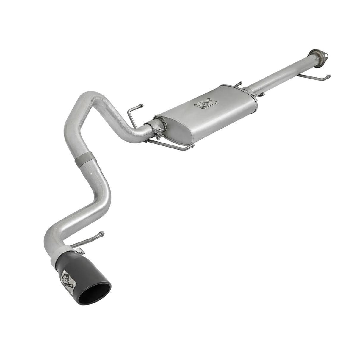 aFe 2.5in Aluminized Steel Cat-Back Exhaust w/ Black Tip Toyota FJ Cruiser (07-17) (49-06039-B)