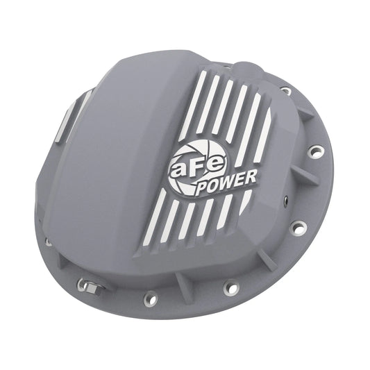 aFe Street Series Raw Front Differential Cover w/ Machined Fins | GM Gas Trucks/SUV (46-71140A)