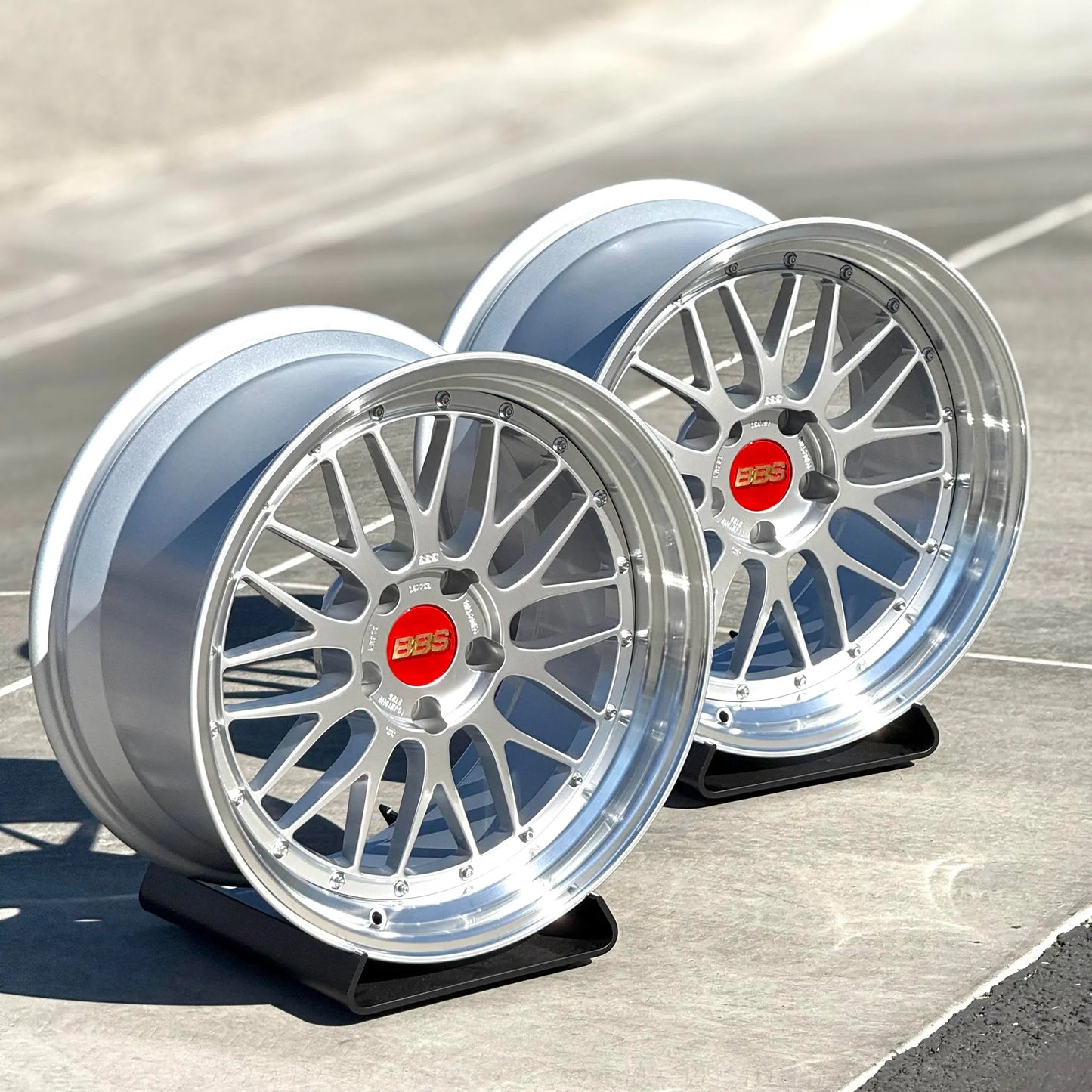 BBS LM 19x9 +38 & 19x10 +40 Diamond Silver Set – WheelFlip