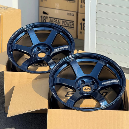 Volk Racing TE37 Saga S-Plus 19x10 +8, 19x11 +18 5x112 Mag Blue (SET)