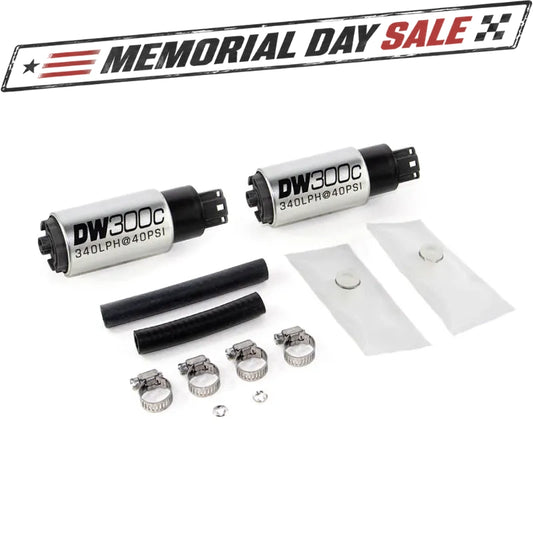 DeatschWerks 340lph DW300C Compact Fuel Pump w/ 99-04 Ford Lightning Set Up Kit (w/o Mounting Clips)