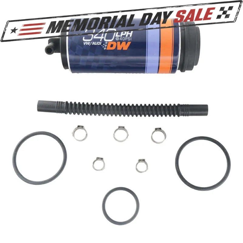 Deatschwerks DW340V Series 340lph In-Tank Fuel Pump w/ Install Kit For VW and Audi 1.8T FWD