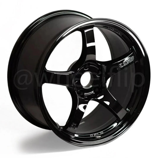 Gram Lights 57CR 18x9.5 +12 5x114.3 Glossy Black (SET)