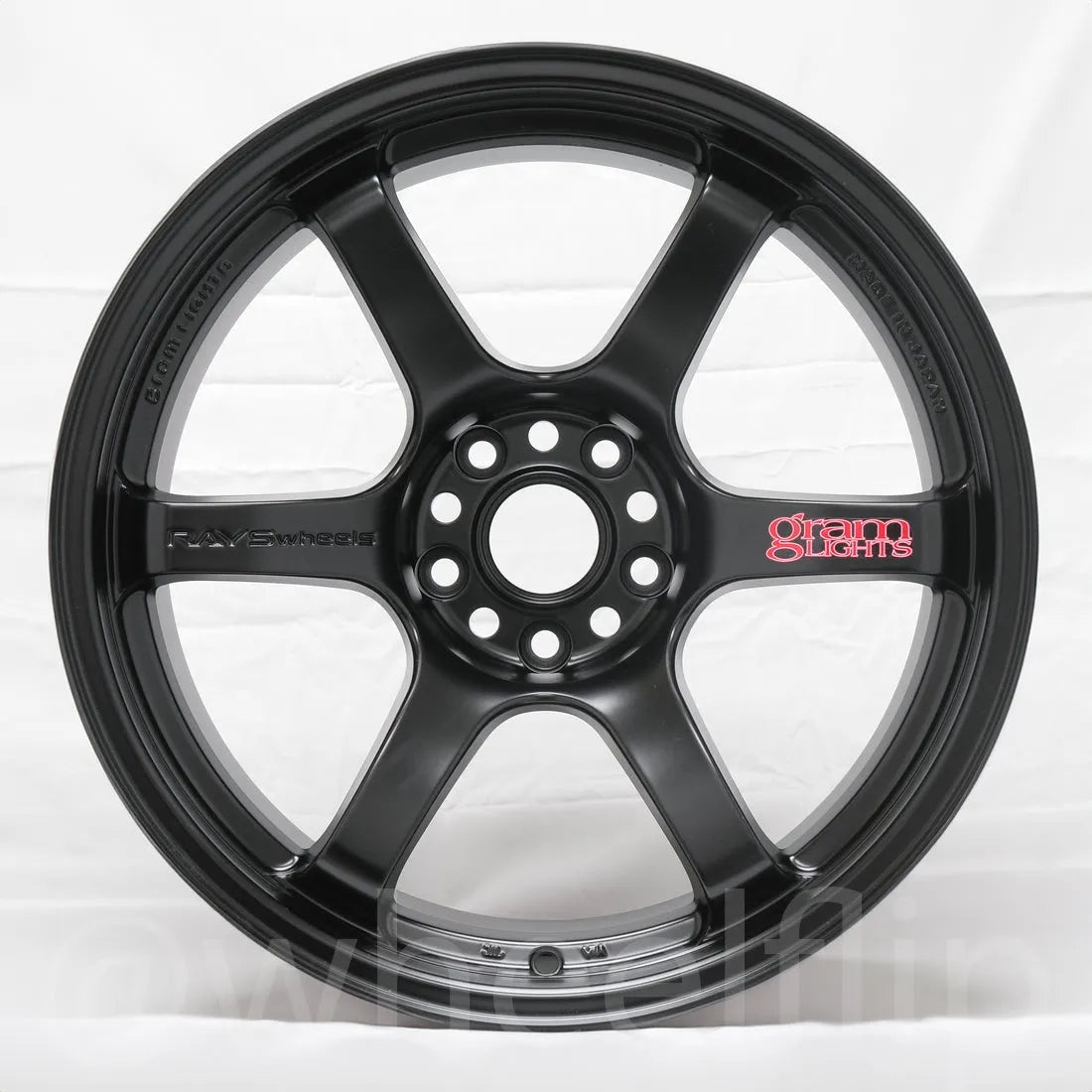 Gram Lights 57DR 18x10.5 +12 5x114.3 Semi Gloss Black (SET)