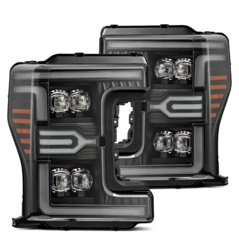 AlphaRex 17-19 Ford F-250/350/450 SD Nova-Series LED Headlights w/Actv SeqSig & SBDRL (880325)