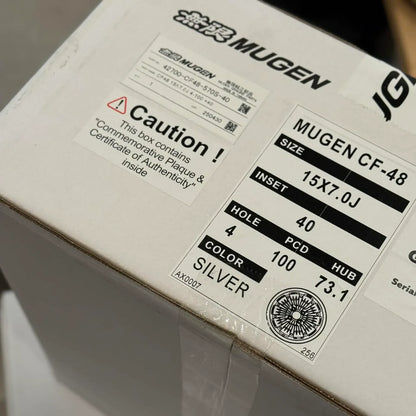 Mugen CF-48 Glory Labs Edition 15x7 +40 4x100 Silver (SET)