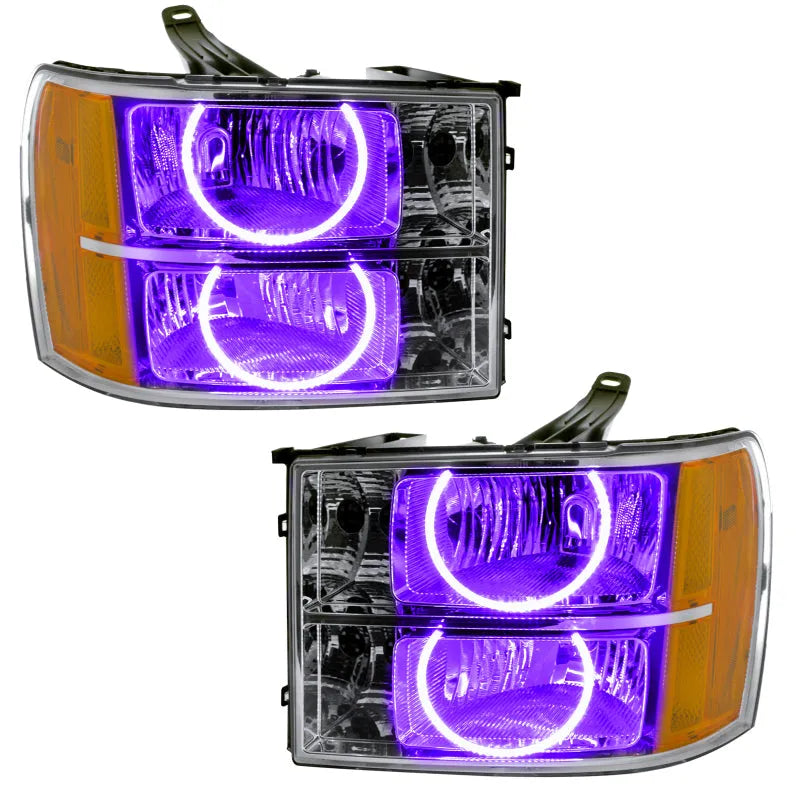 Oracle 07-13 GMC Sierra Pre-Assembled LED Halo Headlights | 1999-2007/07-13 GMC Sierra (8165-007)