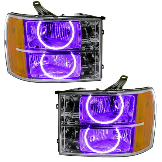Oracle 07-13 GMC Sierra Pre-Assembled LED Halo Headlights | 1999-2007/07-13 GMC Sierra (8165-007)