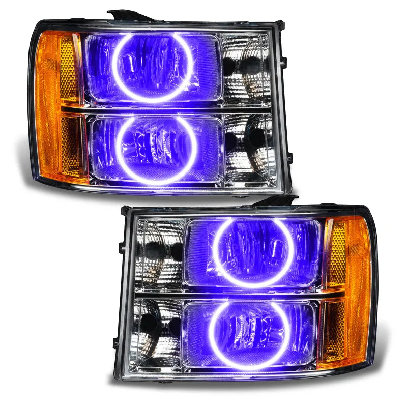 Oracle 07-13 GMC Sierra Pre-Assembled LED Halo Headlights | 1999-2007/07-13 GMC Sierra (8165-007)