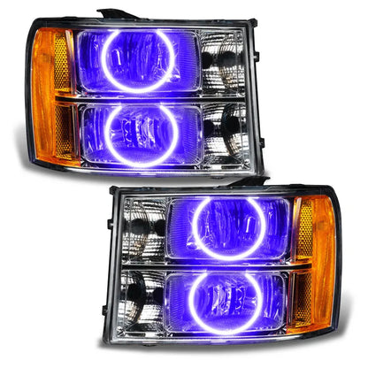 Oracle 07-13 GMC Sierra Pre-Assembled LED Halo Headlights | 1999-2007/07-13 GMC Sierra (8165-007)