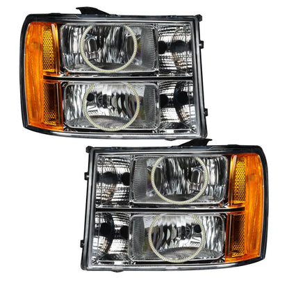 Oracle 07-13 GMC Sierra Pre-Assembled LED Halo Headlights | 1999-2007/07-13 GMC Sierra (8165-007)