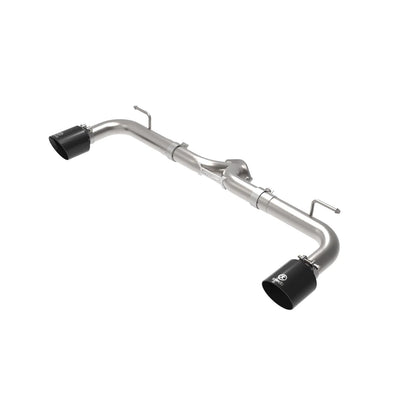 aFe 2.5in SS Axle-Back Exhaust System w/ Black Tips Mazda 3 (14-18) (49-37014-B)