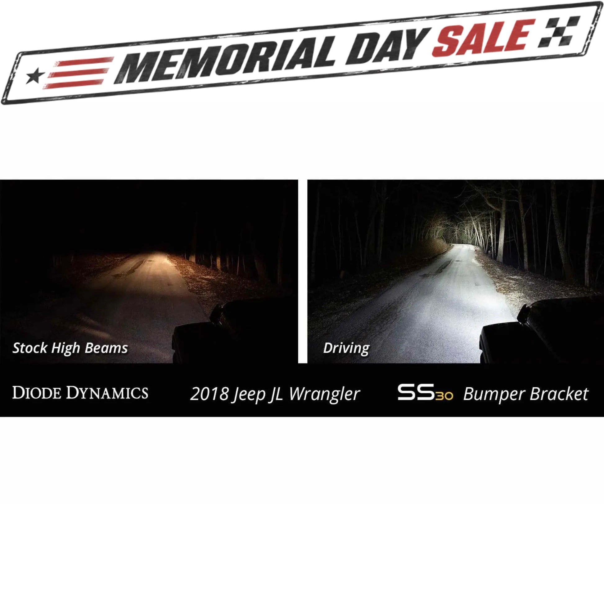 Diode Dynamics DD Bumper Light Kit - White / Combo 2x SS30 Bars | Jeep Wrangler JL (DD6085)