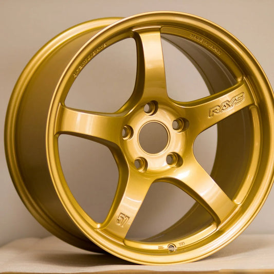 Gram Lights 57CR 17x9 +38 5x114.3 E8 Gold (SET)
