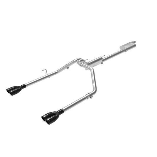 aFe Vulcan 3-3in-2-1/2in SS Cat-Back w/ Black Tips | Jeep Gladiator V6-3.6L (49-38084-B)