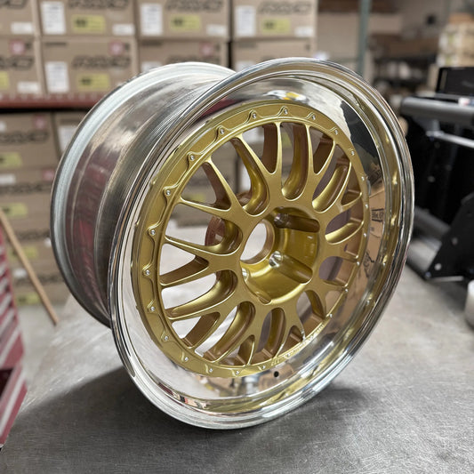 BBS E88 19x10 +21, 19x11 +34 5x120 Gold (SET)